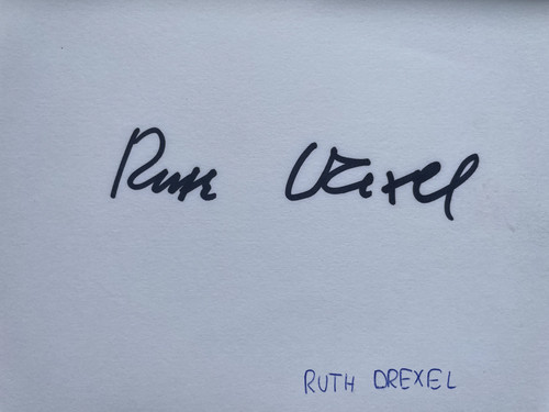 Ruth drexel autografo - (†),
