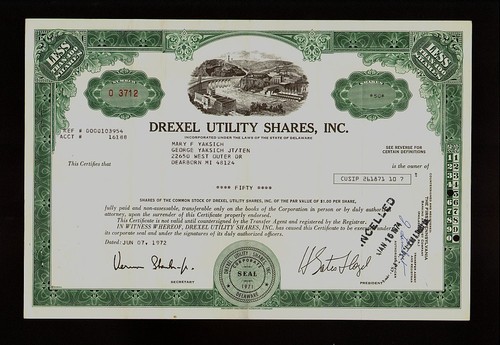 Drexel utility shares - drexel,