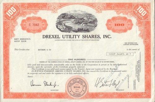Drexel utility shares - drexel,